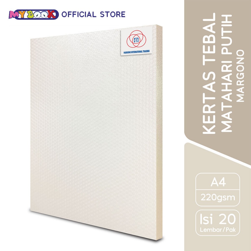 

Margono Kertas Warna A4 Matahari Putih 220 gsm - 20 Lembar