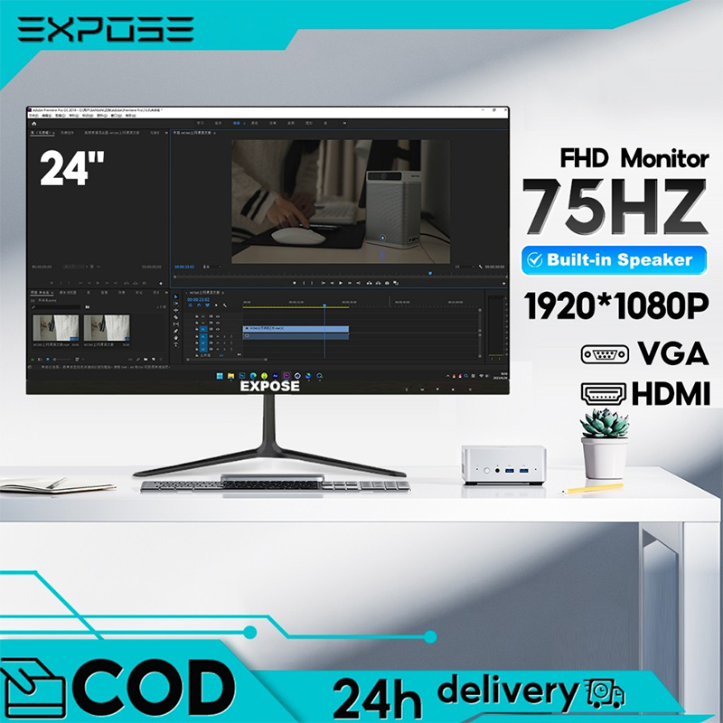 Monitor PC Monitor 24 inch PC Gaming Monitor Desktop komputer 24 inch 75/165Hz IPS Monitor