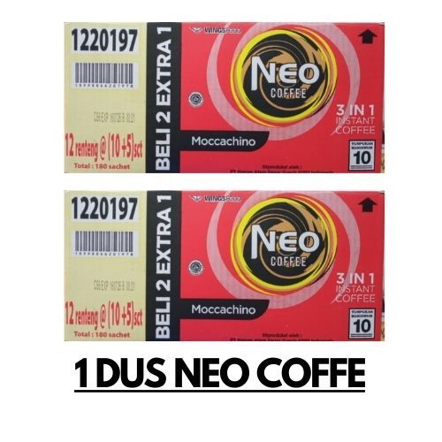 

1 DUS KOPI NEO MOCCACHINO ISI 180PCS / 12 RENTENG BELI 10 GRATIS 5