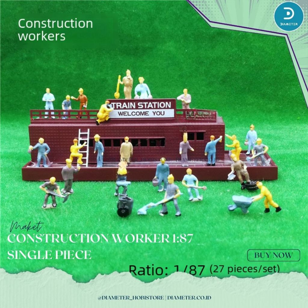 CONSTRUCTION WORKER 1:87 SINGLE PIECE