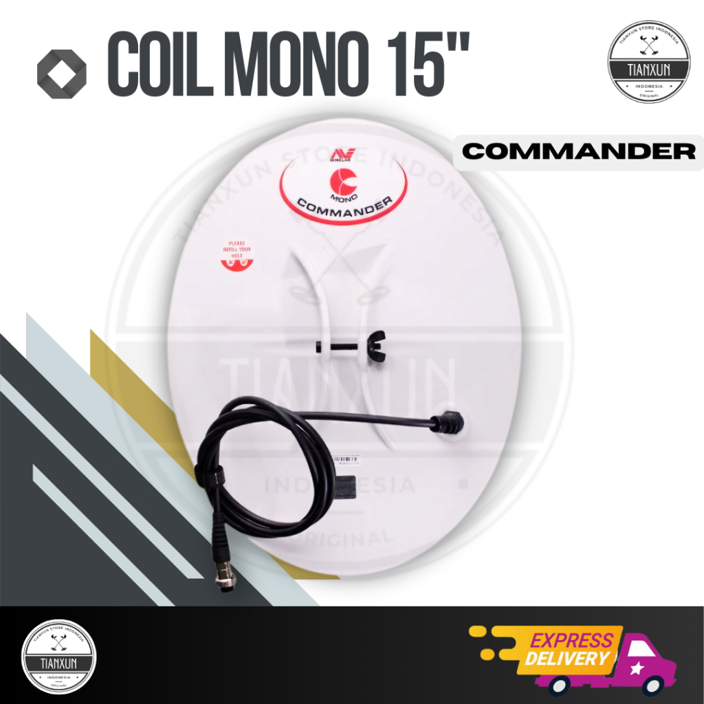 SUKU CADANG ORIGINAL COIL MONO SNIPER COMMANDER 15" INCH Koil Kumparan Metal Detektor Logam GFX7000 