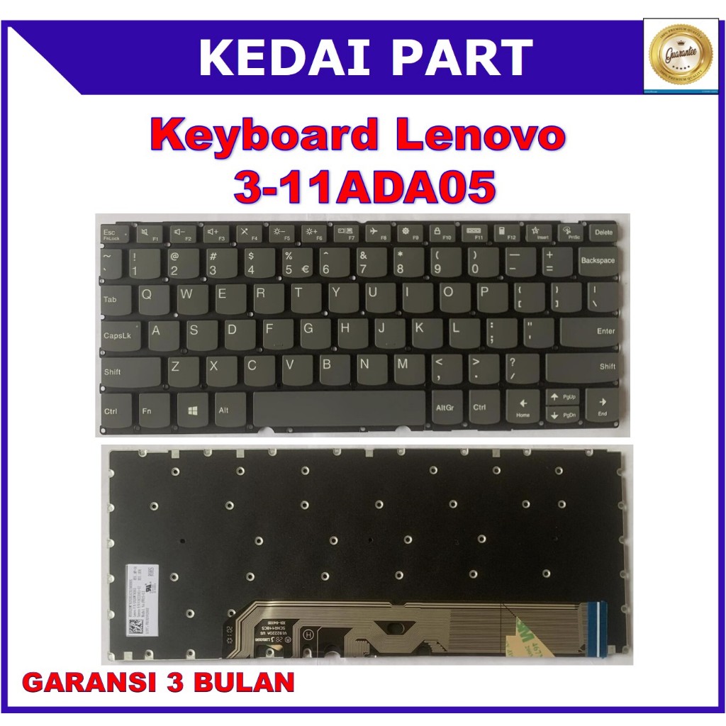 Keyboard Lenovo Ideapad Flex 3 11ADA05 11IGL05 3-11ADA05 3-11IGL05 82B2 Delete