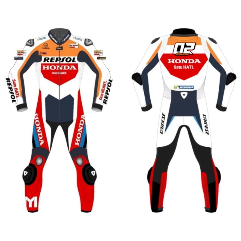 Wearpack balap road race costum/baju balap safety dewasa dan anak free desain dan Sleding pad 01