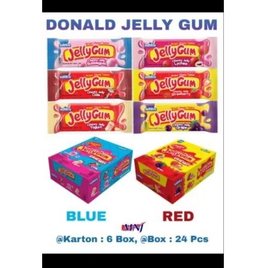 

donald jelly gum 1 box isi 24 pcs