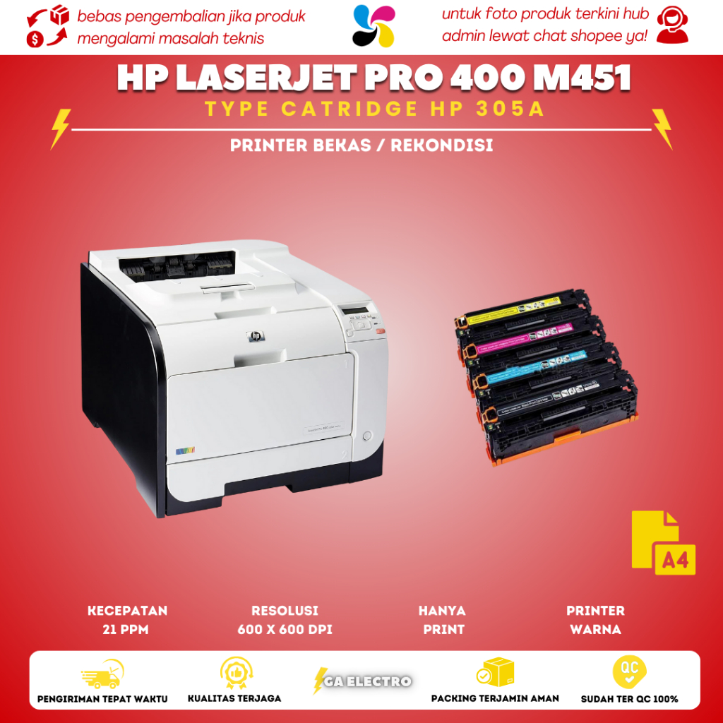 printer hp laserset pro 400 m451 - printer foto dan printer stiker - cocok buat cetak stiker dan dok