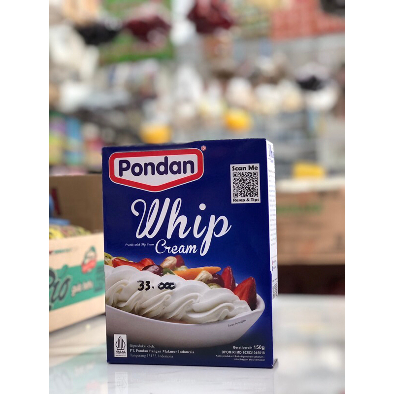 

Whip Cream Pondan 150g / 100g