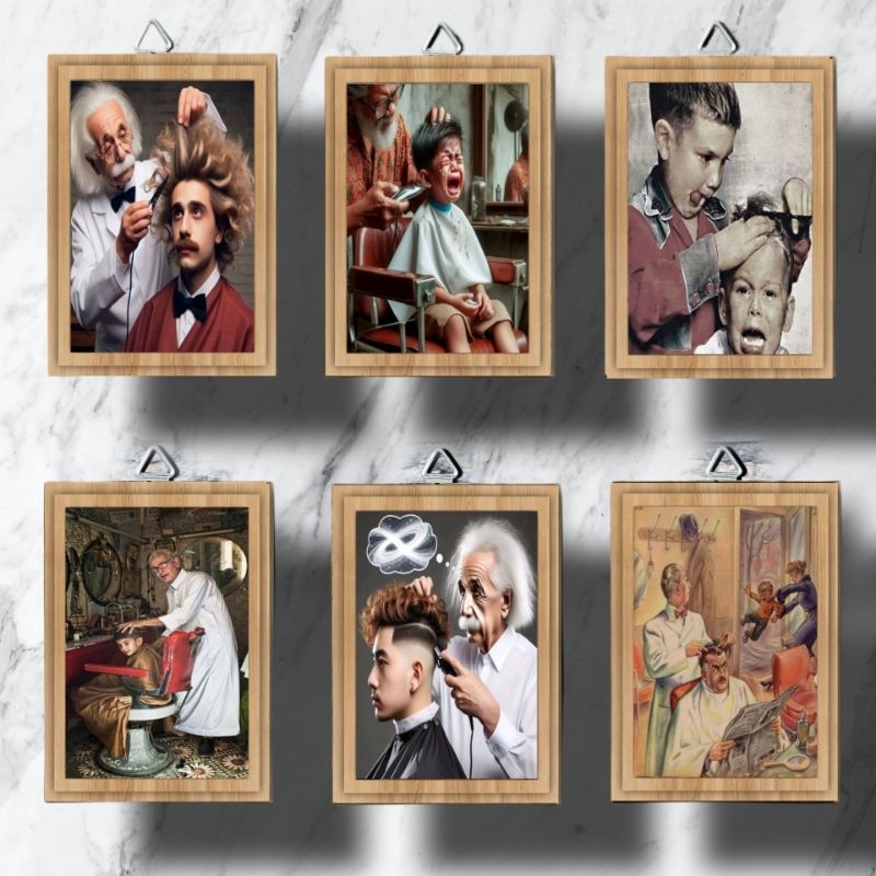 POSTER BARBERSHOP KAYU MDF LEGENDARIS