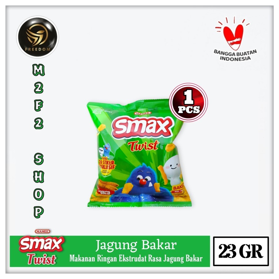 

Mamee Smax Twist Jagung Bakar | Roasted Corn Flavour Sachet - 23 gr (Kemasan Satuan)