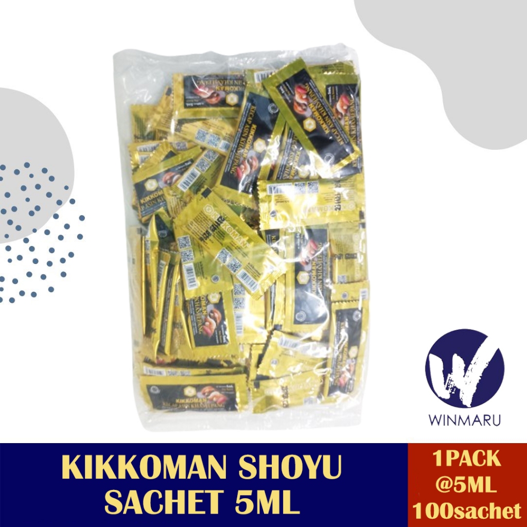 

Kikkoman Kecap Jepang - Soy Sauce Sachet @5ml isi 100 pcs