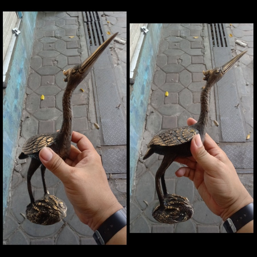 pajangan antik bangau begawan