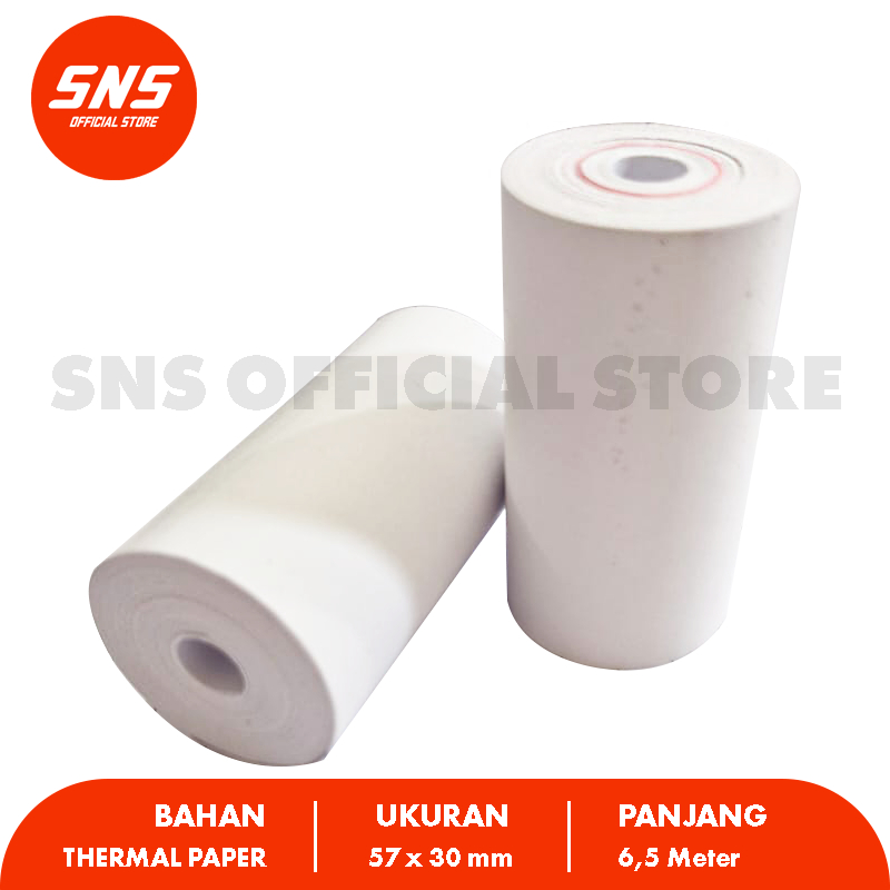 

Kertas Thermal Struk 57x30mm SNS OFFICIAL STORE