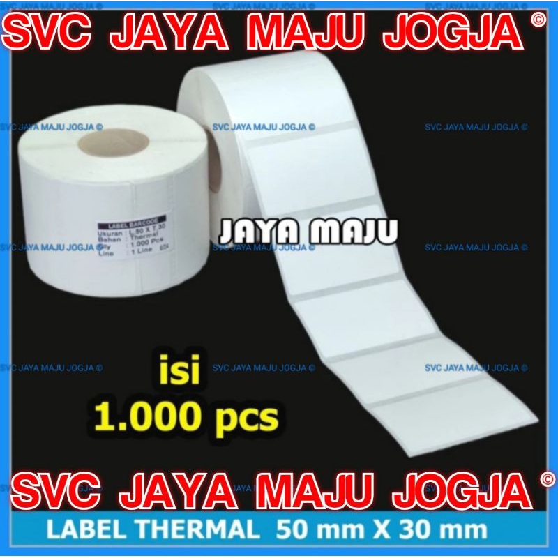 

50 X 30 THERMAL TOP COAT - 1 LINE - FACE OUT - ISI 1.000 PCS || CORE 1" || LABEL BARCODE DIRECT THERMAL TANPA RIBBON || 50X30 - ISI 1000 PCS - 50X30 MM APOTEK APOTIK RESEP OBAT FARMASI LAB LABORATORIUM KLINIK KESEHATAN RS RUMAH SAKIT