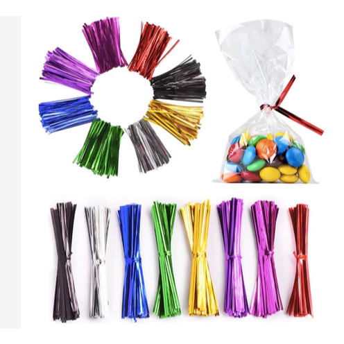 

Kawat Twist Potong 10CM isi 750pcs/bks Twist Tie 10 cm Pita Kilap Souvenir Lolipop Bingkisan Roti