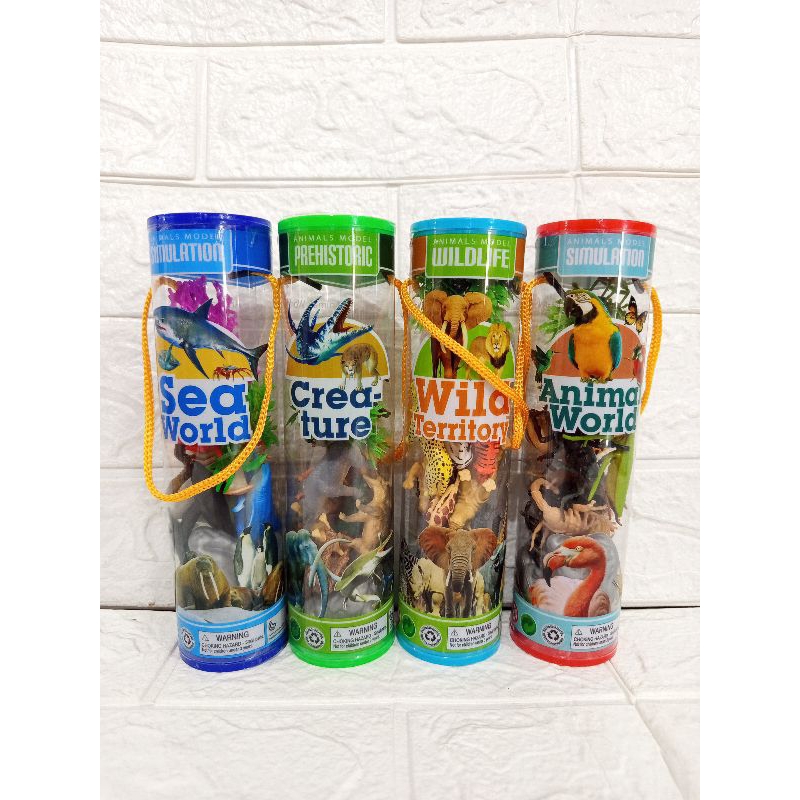 Mainan Figure hewan tabung 866-E6 / Hewan Koleksi / Hewan Pajang an / Mainan Anak Hewan Miniatur