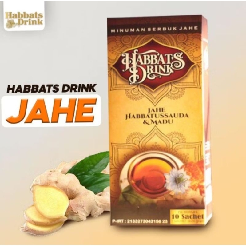 

Habbats drink jahe - jahe habbatusauda - minuman herbal - jahe jintan hitam - 1 box 10 pcs