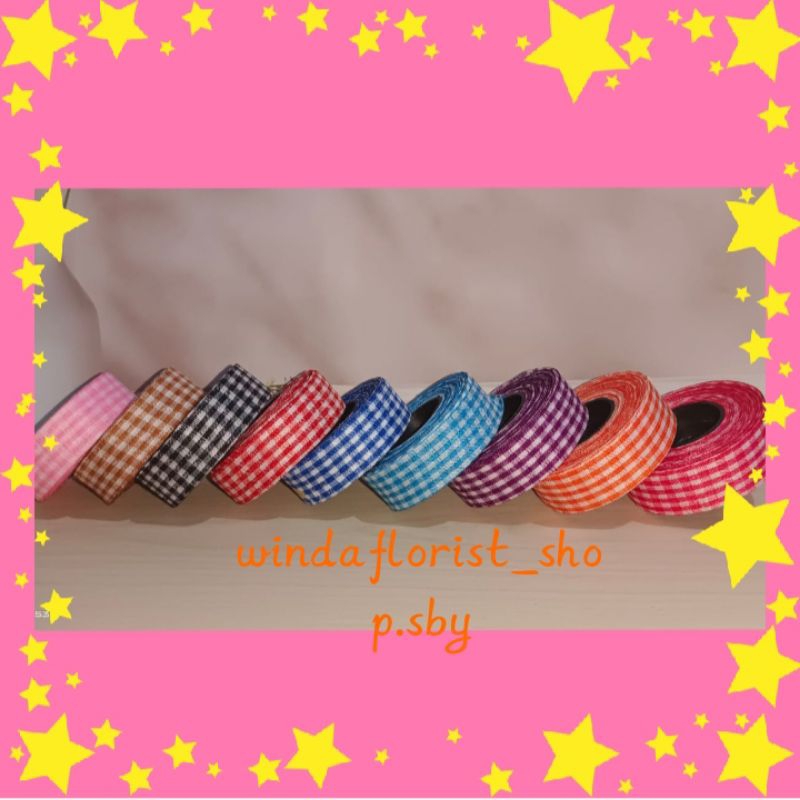 

Pita kotak (ECER PERMETER) square Gingham 1inch(2,5cm)