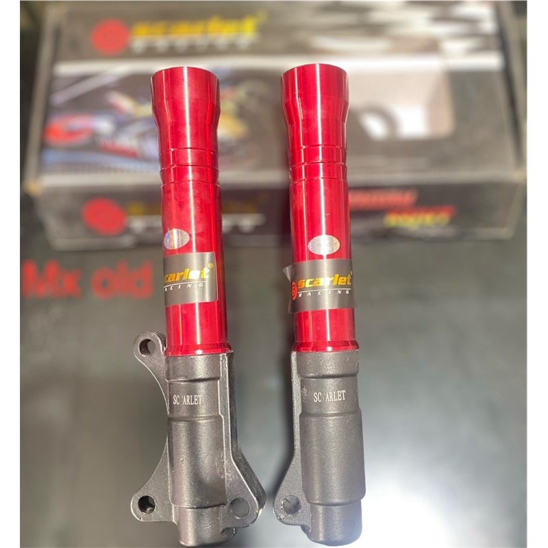 Tabung shock depan Scarlet variasi Jupiter mx old,mio,jupiter z old Warna merah