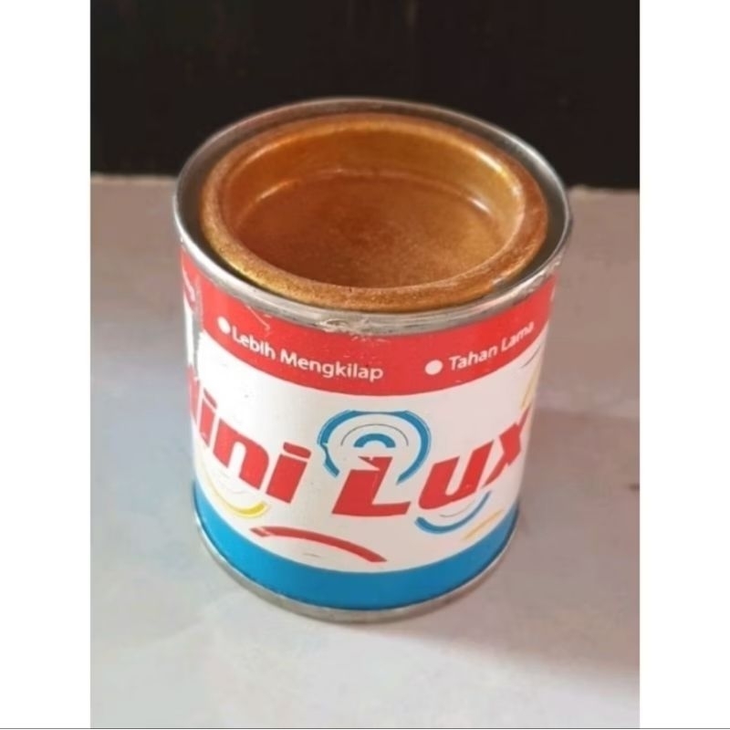 Cat kayu dan besi minilux 50 gram warna gold emas