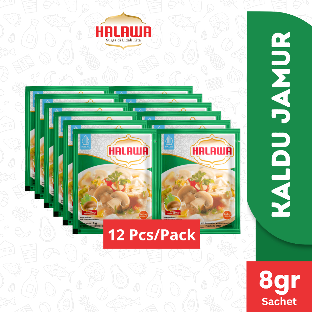 

HALAWA Bumbu Kaldu Jamur 12 Pcs Organik Non MSG