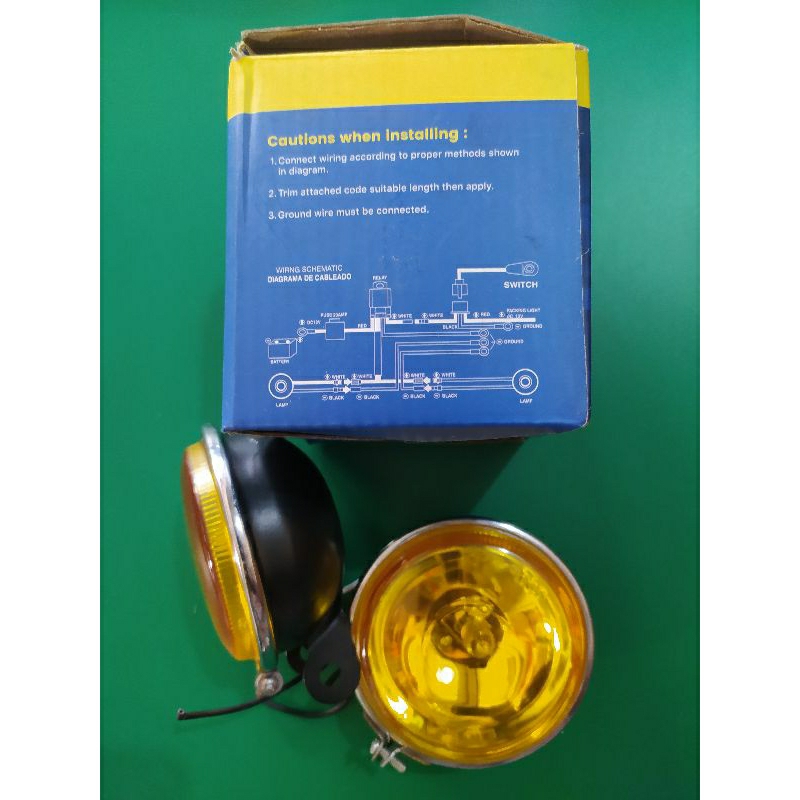 foglamp bulat kuning universal / lampu sorot kabut