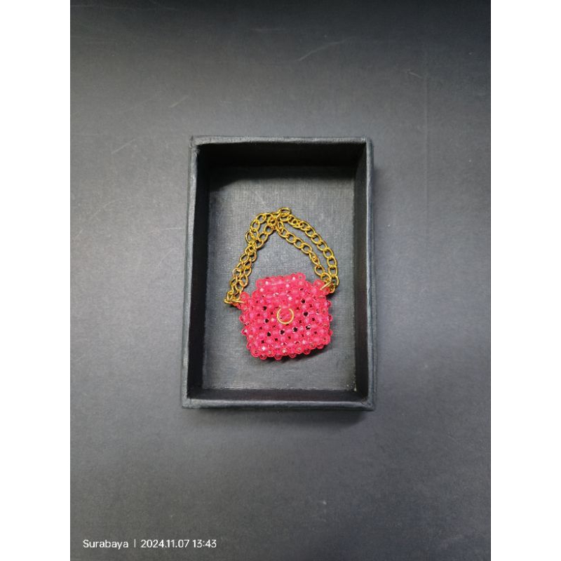 tas manik barbie miniatur pink