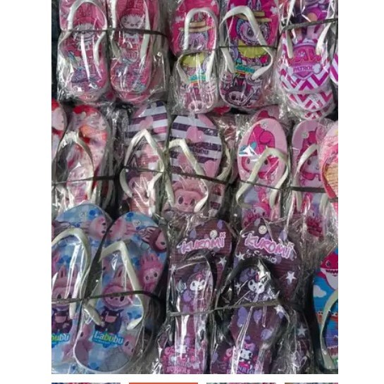 PROMO PAKET GROSIR SENDAL JEPIT ANAK LABUBU 1 KODI