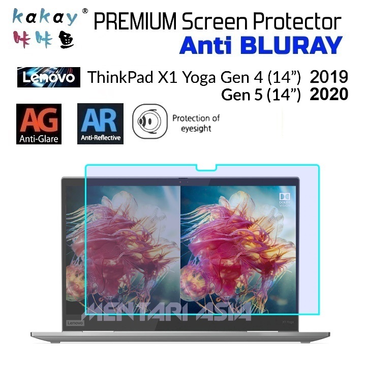 Screen Protector Lenovo THINKPAD X1 YOGA Gen-4 (2019)  Gen-5 (2020) - KAKAY Premium ANTIBLURAY