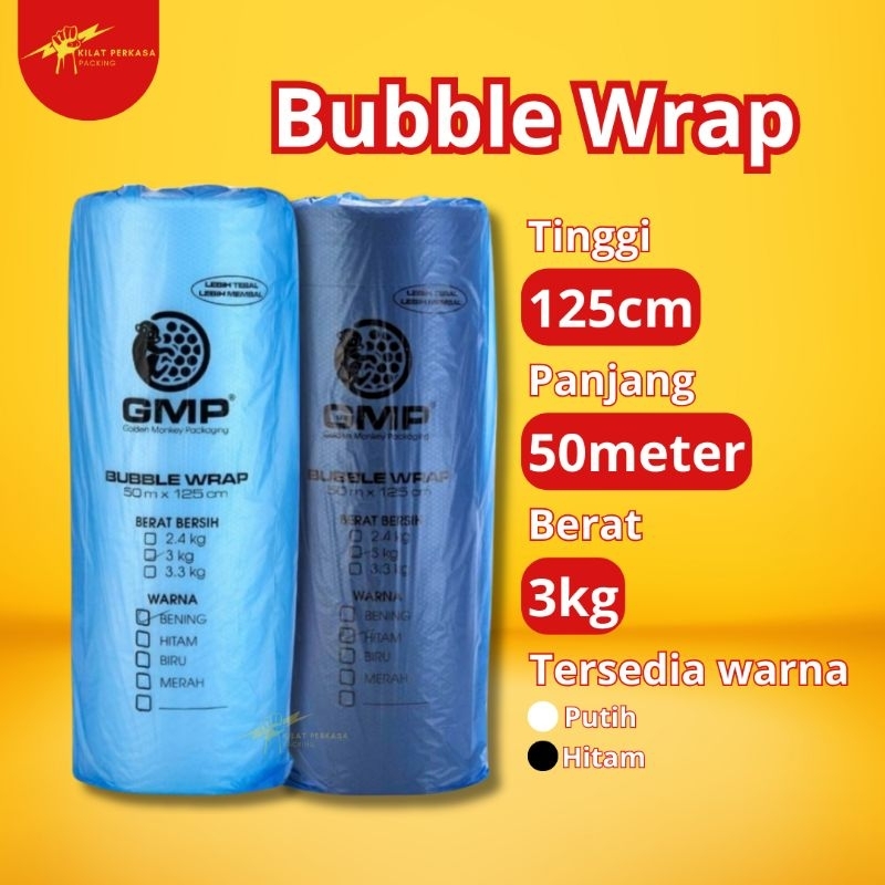 

BUBBLE WRAP GMP BERAT TEBAL 3 KG 125CM X 50M