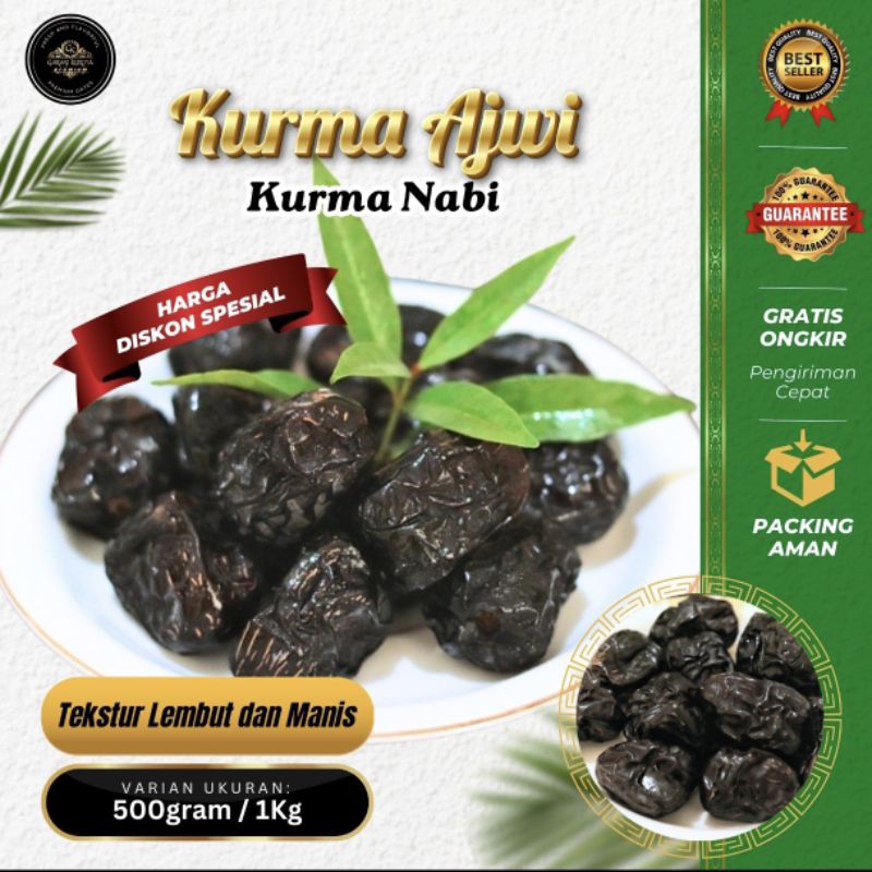 

KURMA AJWA PREMIUM TERMURAH FULL DISKON - Kurma Ajwa Termurah Kurma Nabi Premium / Kurma Ajwa / Ajwa
