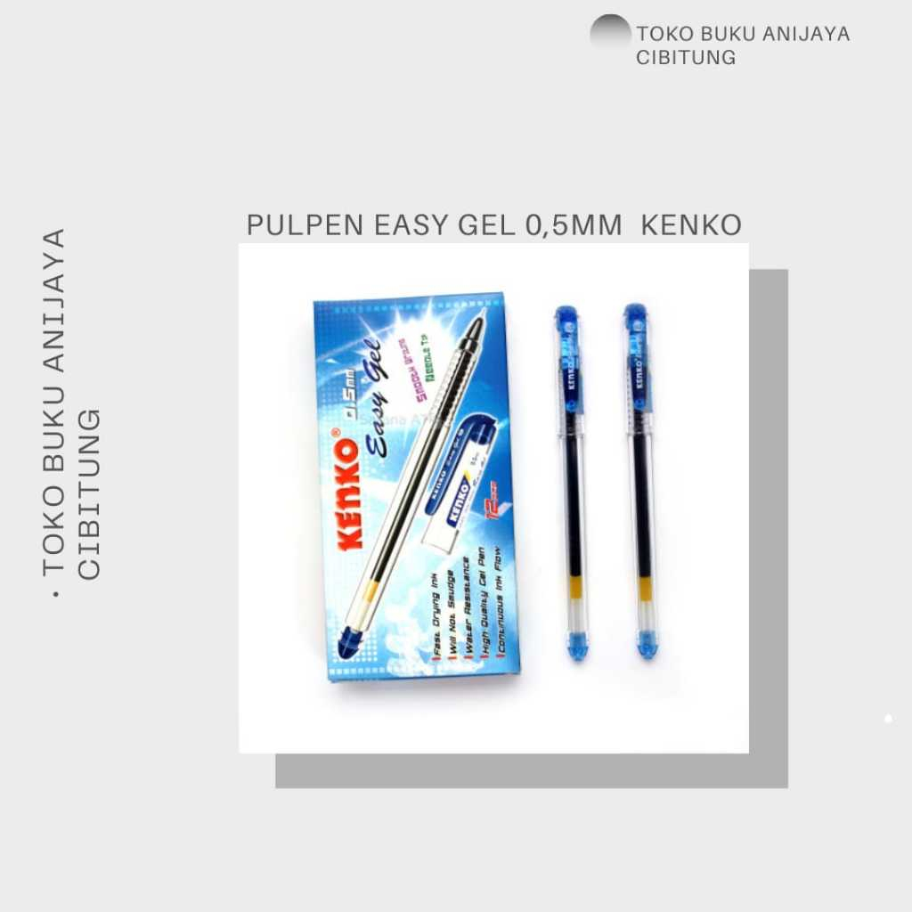 

PULPEN EASY GEL 0,5MM MEREK KENKO WARNA BIRU 6 PCS BERKUALITAS TERBAIK