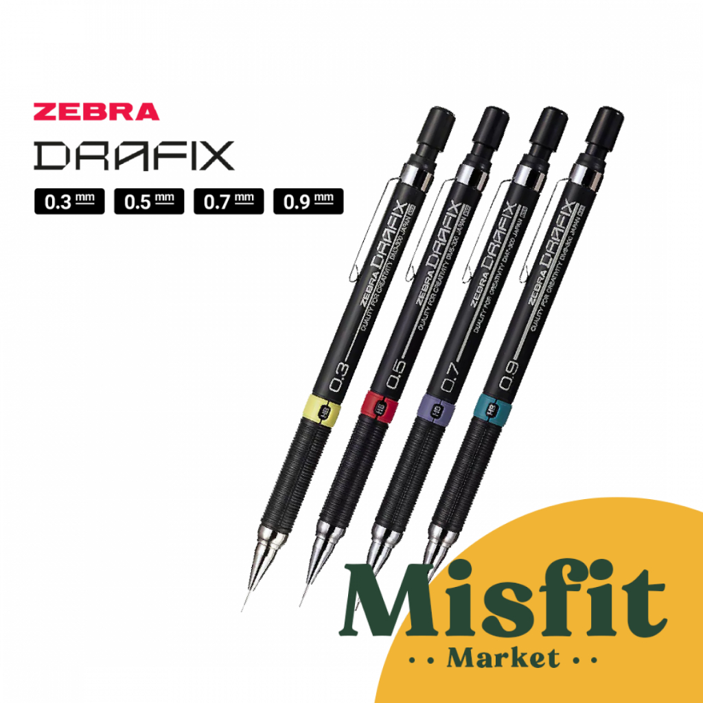 

Zebra Drafix Mechanical Pencil 0.3 0.5 0.7 0.9 mm Pensil Mekanik Cetek