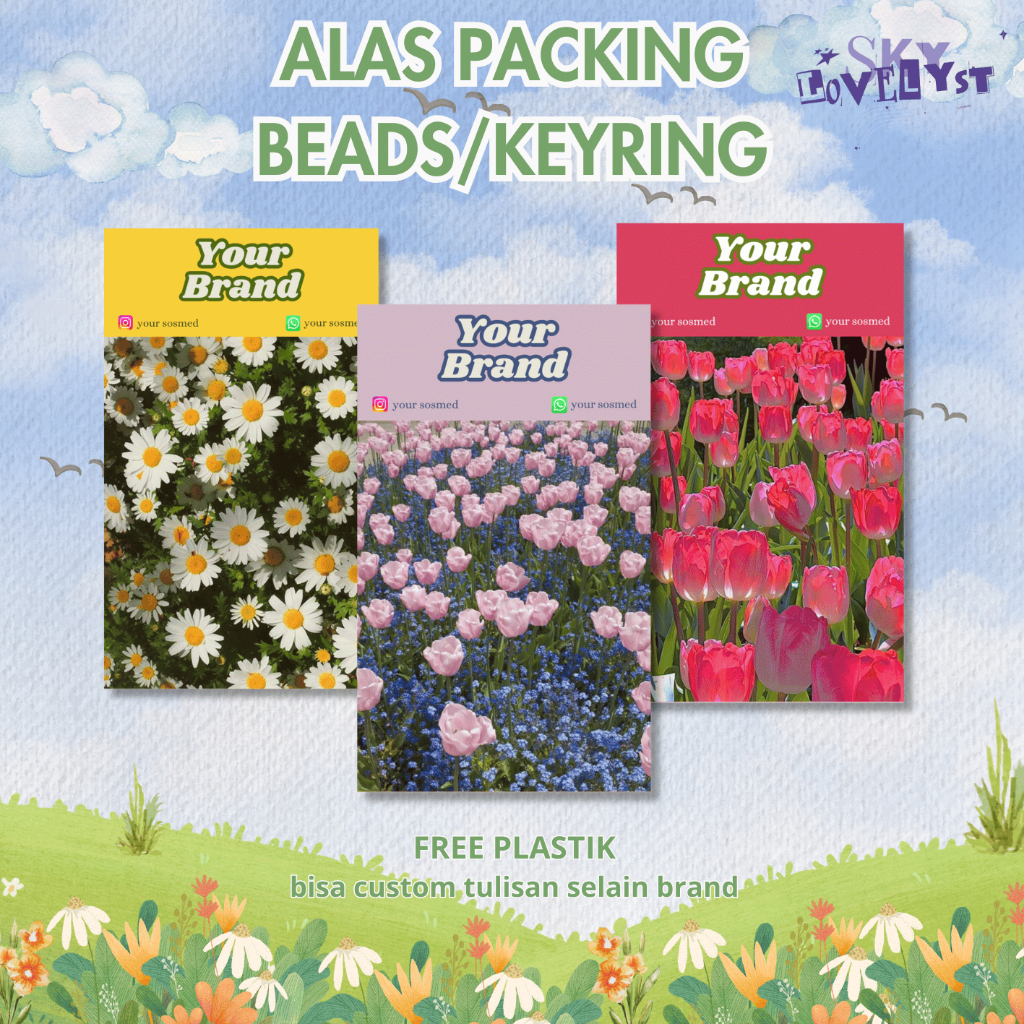 

Alas kertas packing beads & keyring FLOWER VER.1 (PART 2)