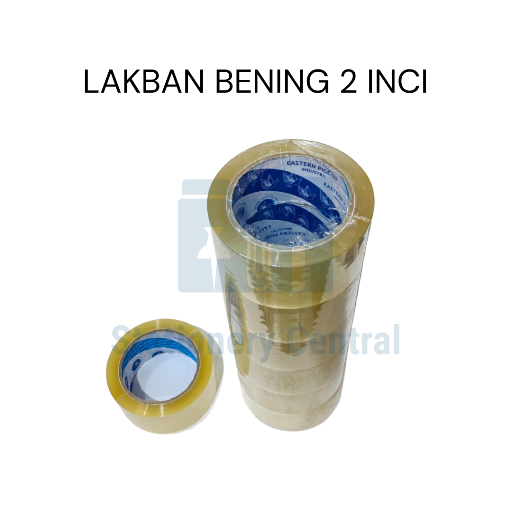 

(Per lusin) Lakban Opp Eastern Pigeon Selotip 2 Inci / 45 mm*90 yard Selotip Bening Coklat