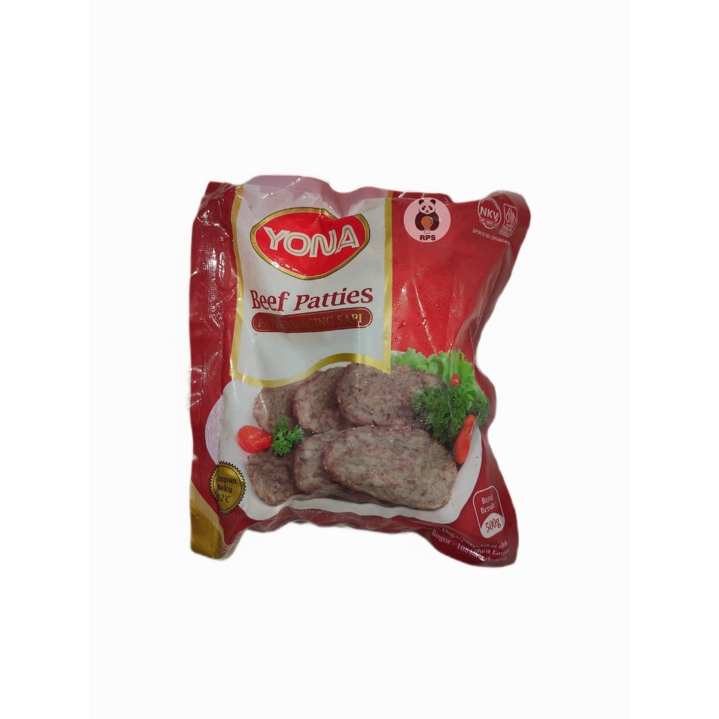 

Yona Beef Patties 500gr, Patty Sapi Asli, Burger Sapi, Yona Beef Patty