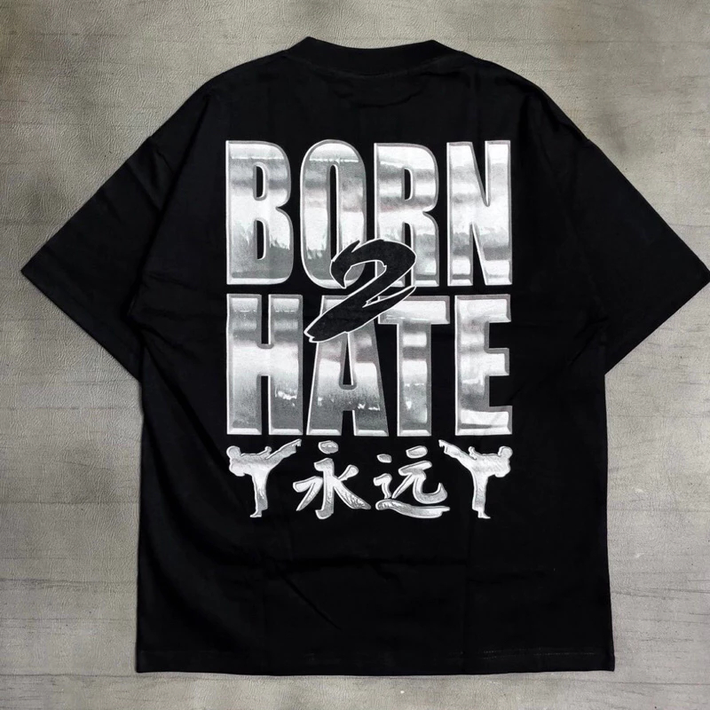 Baju Kaos KEEP IT REAL X OTWOFIVE BORN 2 HATE bahan tebal 24s ~ free sticker