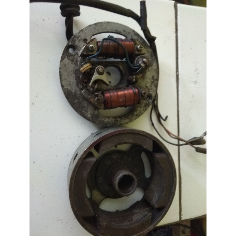 magnet dan spul motor Yamaha Ls tri 3.original