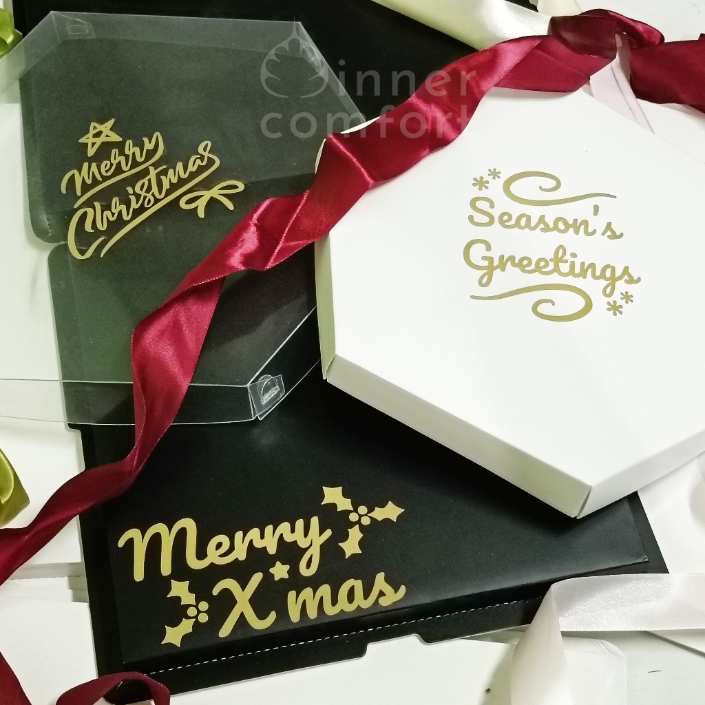 

Cutting Sticker Greeting / Stiker Label Ucapan Merry Christmas Gold