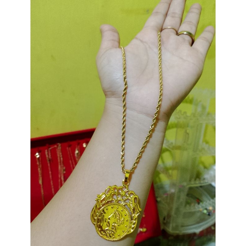 Kalung paun Ringgit stainless steel tahan tahunan beb