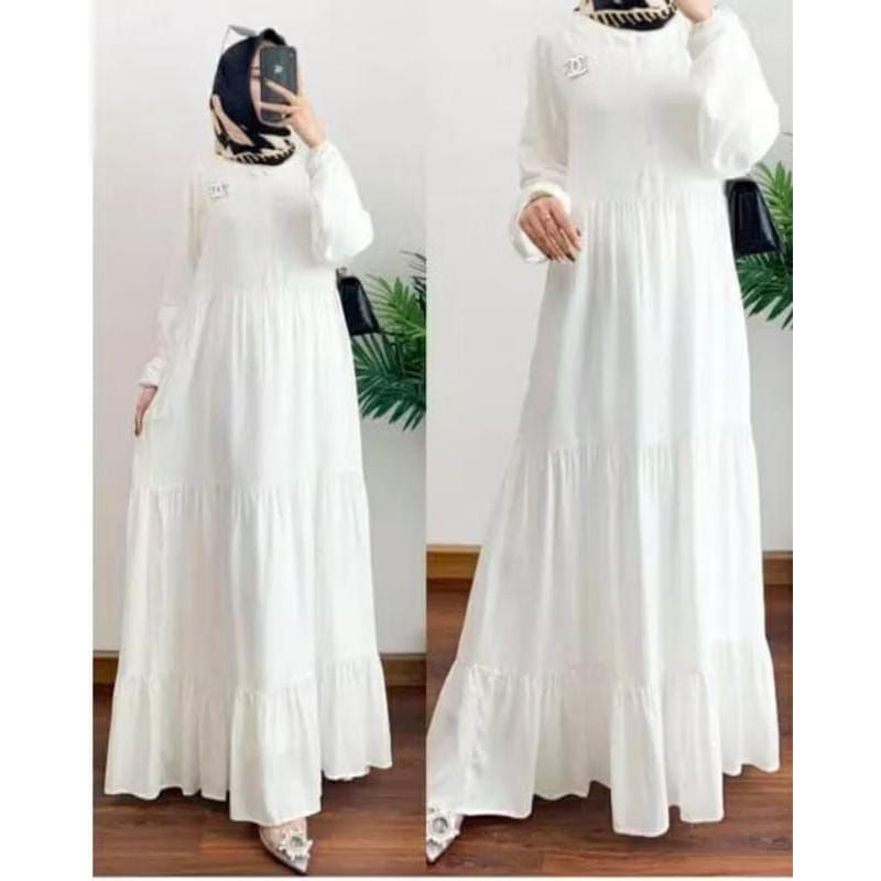 GAMIS SUSUN RAYON POLOS REMPEL//GAMIS SYAR'I AMANDA RAYON TEBAL PREMIUM