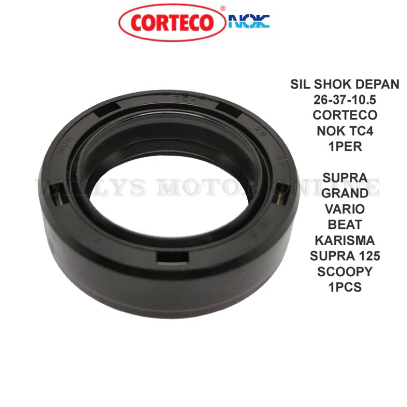 Seal Shock Grand Supra Vario Beat CORTECO  NOK 1Per 1pcs / Sil 26x37x10.5