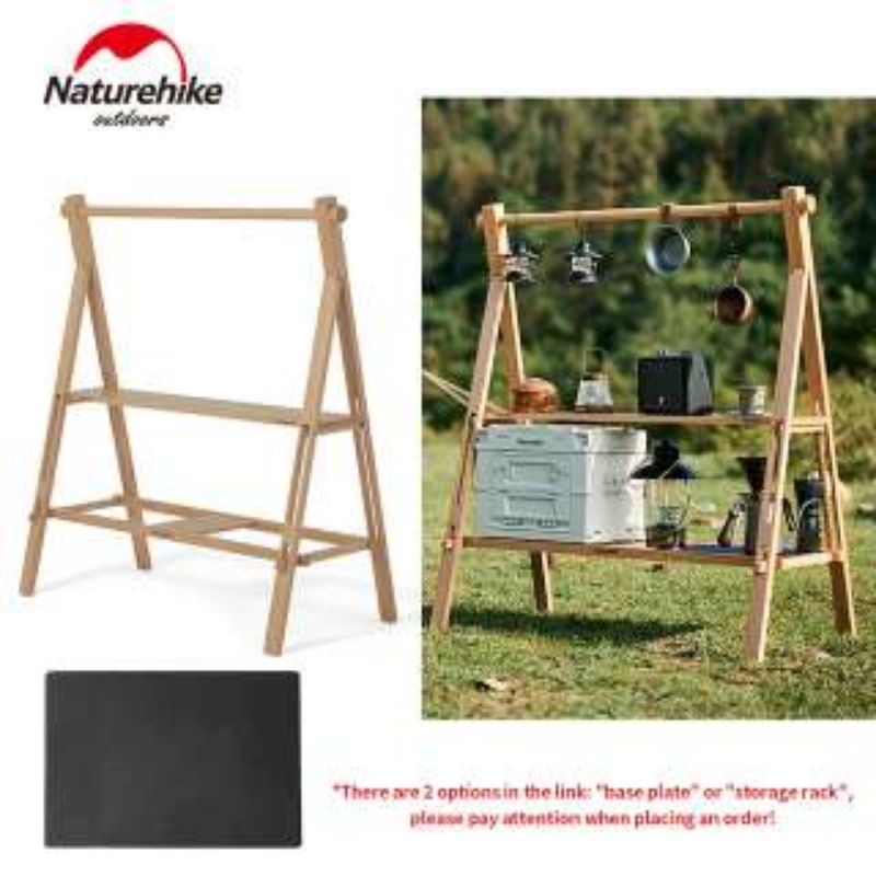 RAK KAYU NATUREHIKE CNH22JU044 TRIANGLE WOOD STORAGE RACK MULTIFUNGSI CAMPING GLAMPING HIKING PIKNIK