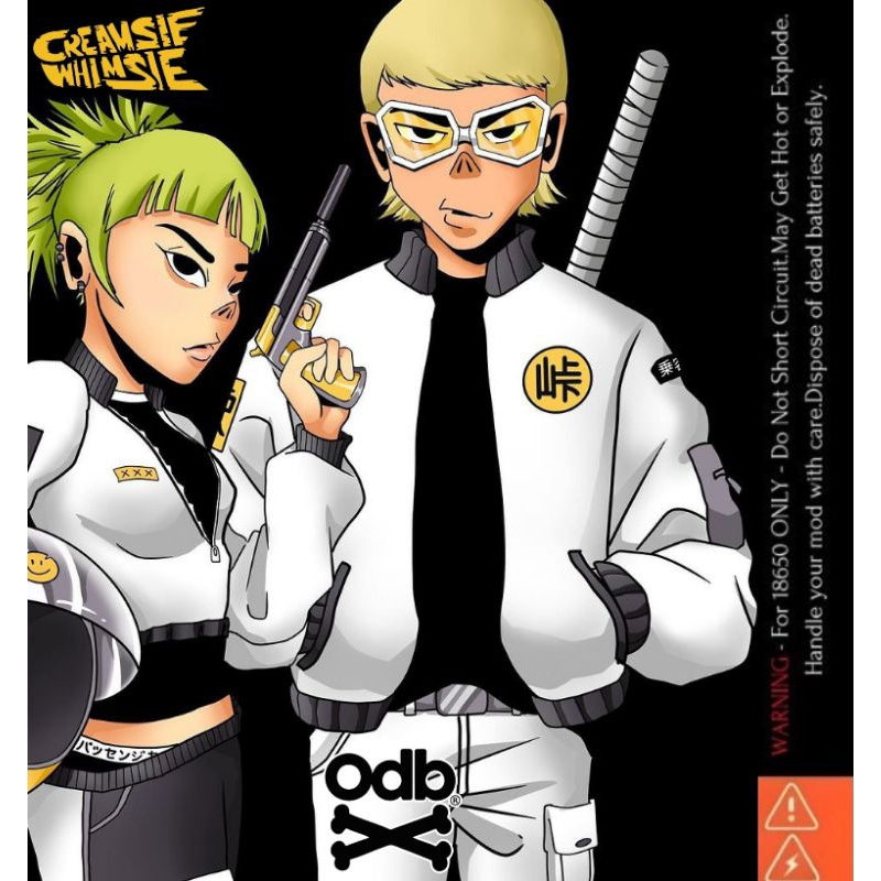 Stiker Wraps Baterai 18650 ODB x Creamsie Wheamsie V2 Full Desain Termurah  Untuk Melindungi Baterai