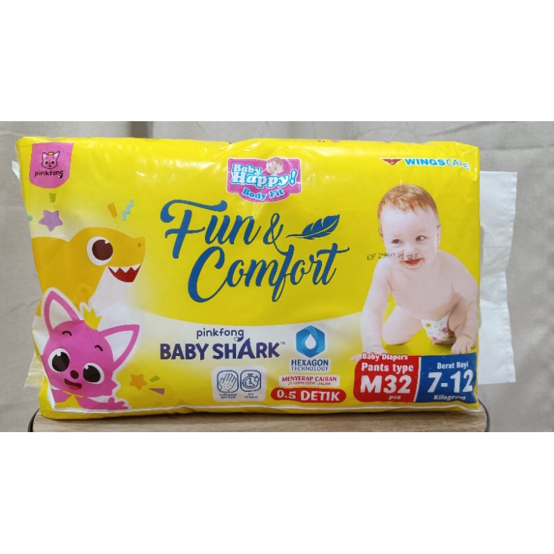 BABY HAPPY Popok Bayi Celana Pinkfong Baby Shark - M 32