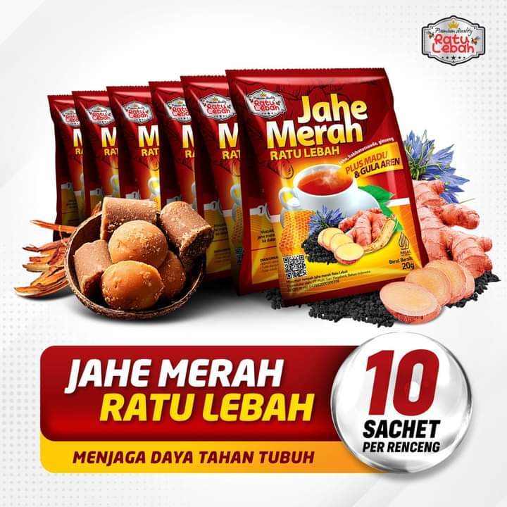 

JAHE MERAH SUPER - RATU LEBAH - PLUS HABBATS, GINGSENG, MADU RATU LEBAH