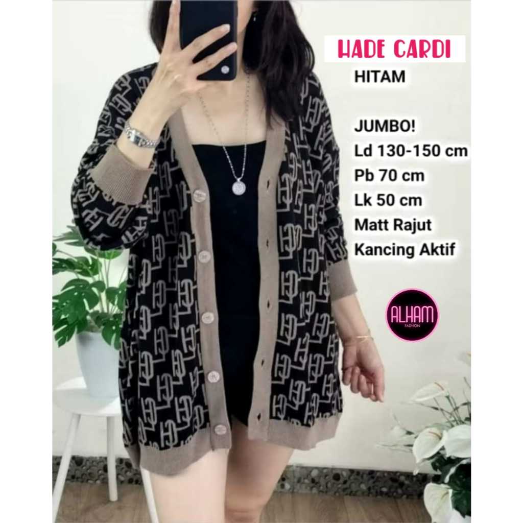 CARDIGAN JUMBO WANITA SIZE XXXL RAJUT IMPORT KOREAN STYLE LENGAN PANJANG MOTIF TERBARU PAKAIAN WANIT