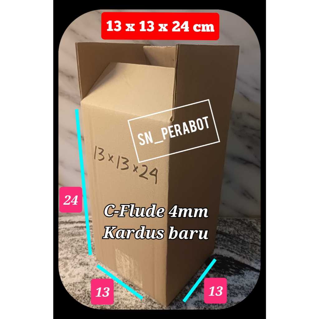 

C-FLUDE TEBAL 4MM KARDUS BOX PACKING 13X13X24cm / KARDUS PACKING ONLINE SHOP 13 X 13 24 CM KARDUS KARTON BOX PACKING PAKING