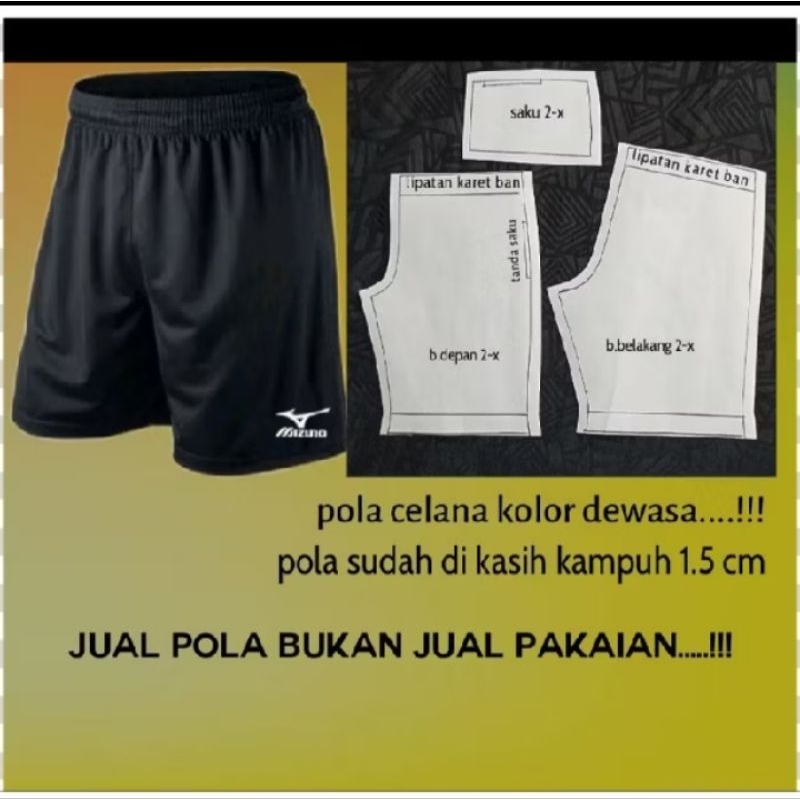 POLA CELANA KOLOR UKURAN DEWASA