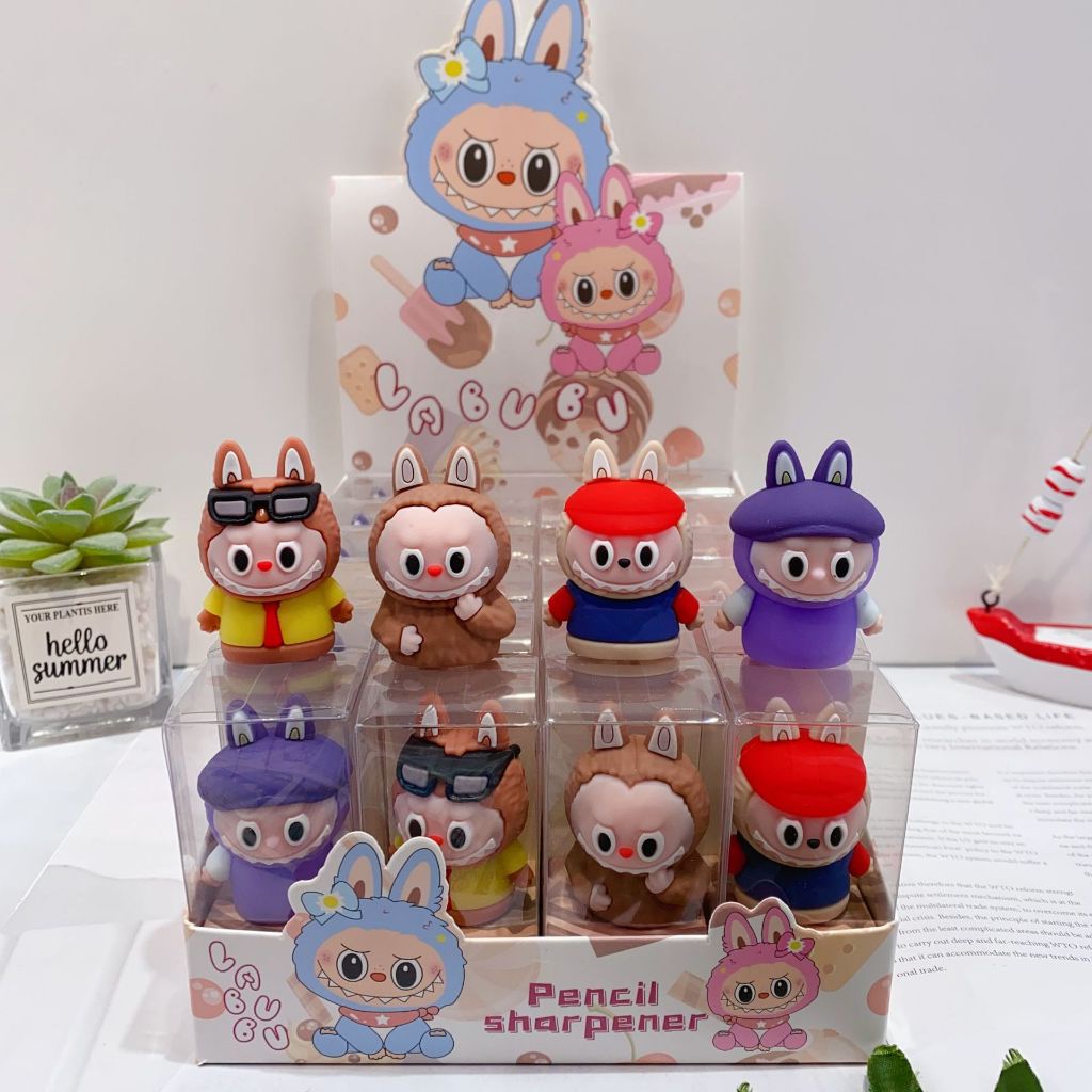 

Penghapus Dan Rautan Labubu Miniatur Cute Hapusan 2 IN 1 Alat Tulis Murah Cod