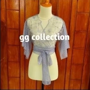 outher kondangan brukat crop abu silver