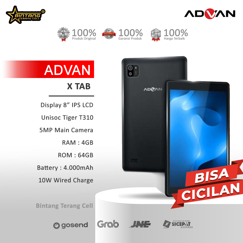 Advan tablet XTAB RAM 4/64GB tablet murah Garansi Resmi X Tab Advan
